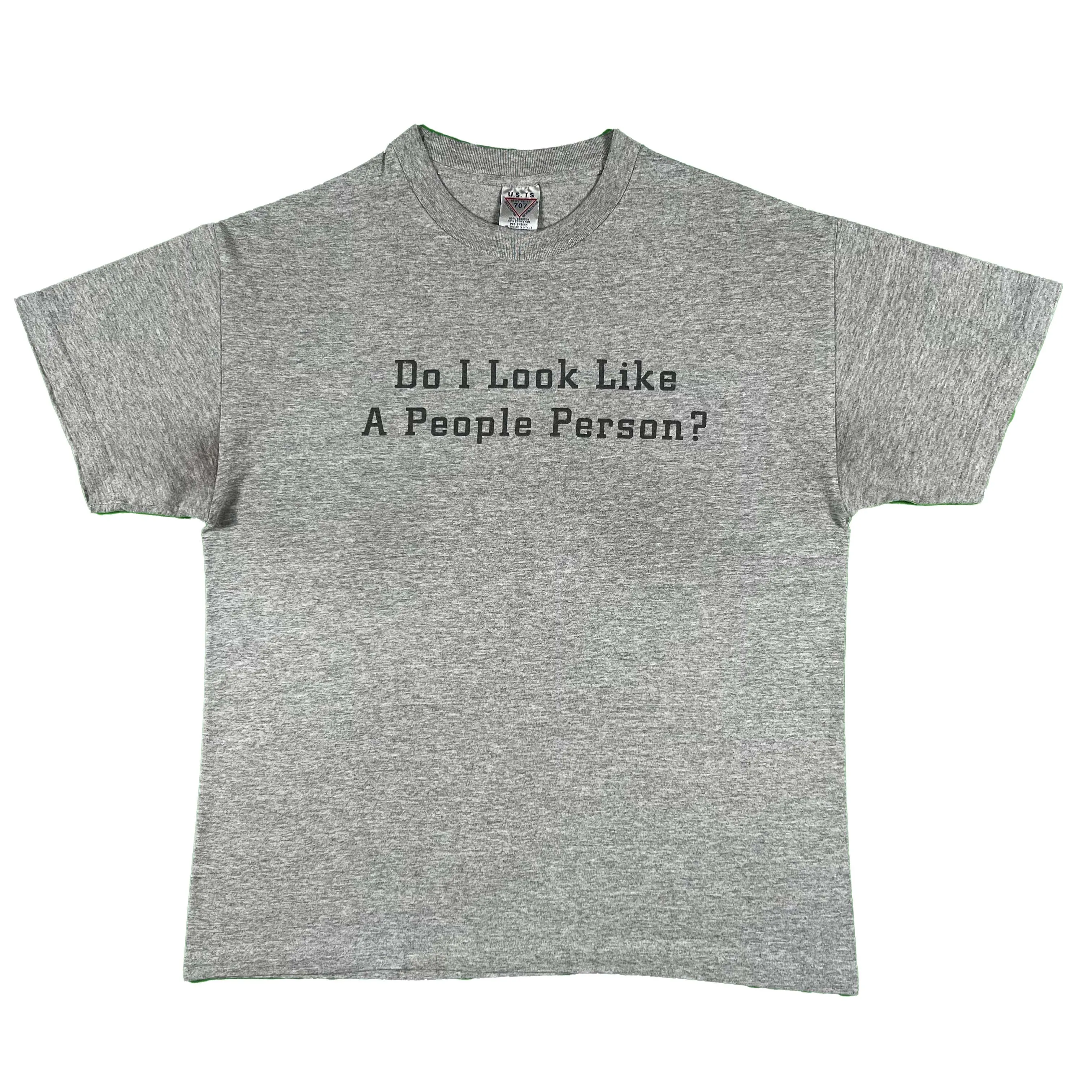 90s 'Do I Look Like a People Person?' Tee- L