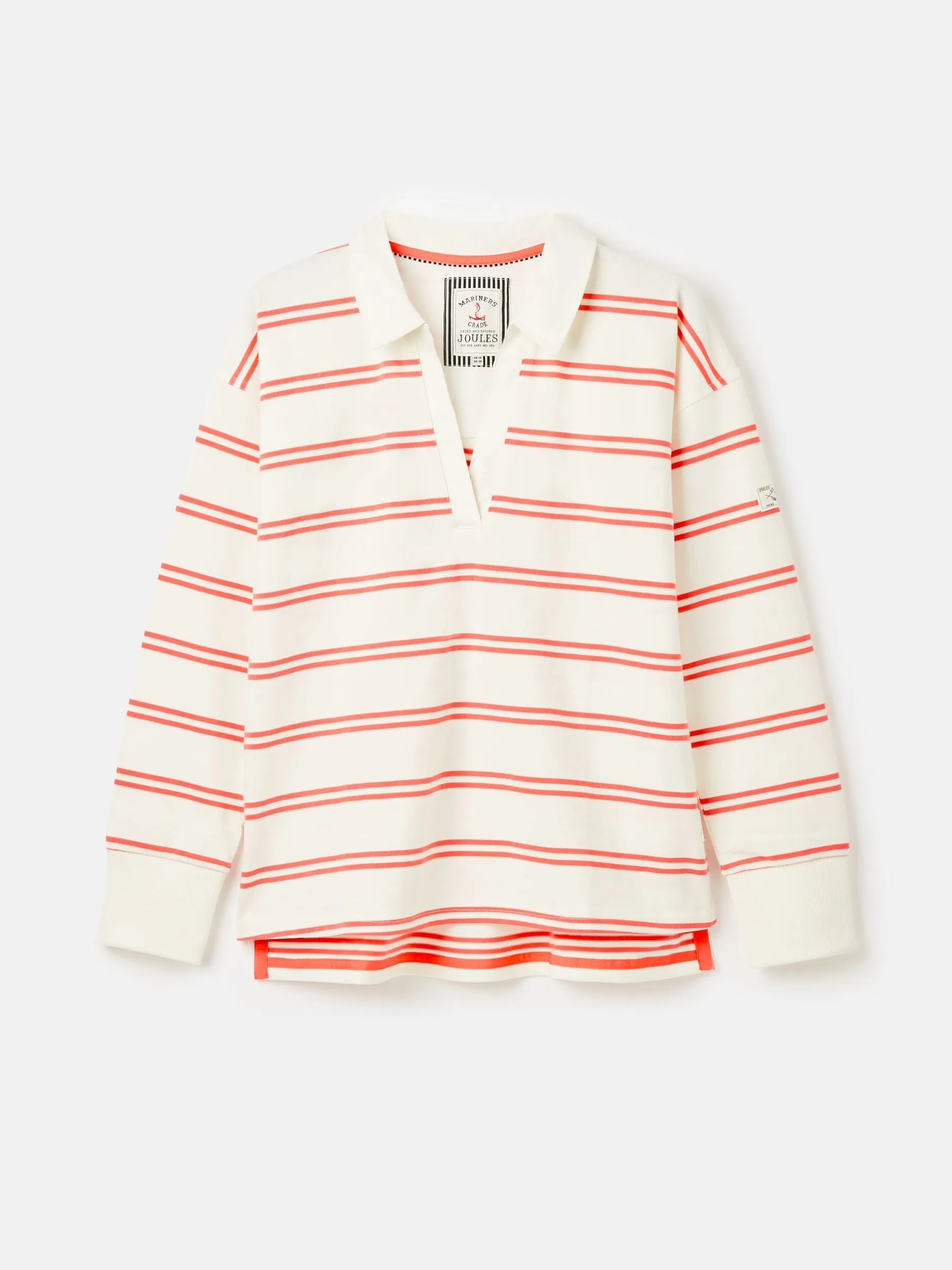 Bayside Coral/White Cotton Deck Shirt