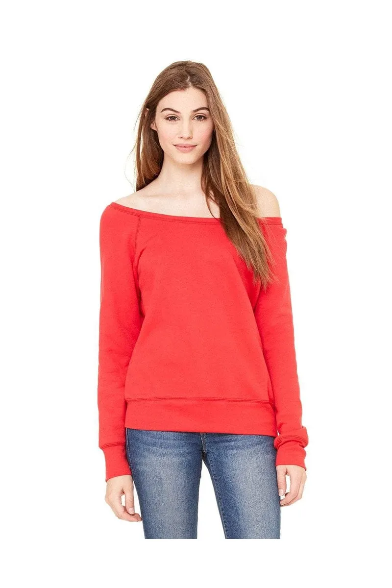 Bella Canvas 7501: Women's Sponge Fleece Wide-Neck Sweatshirt