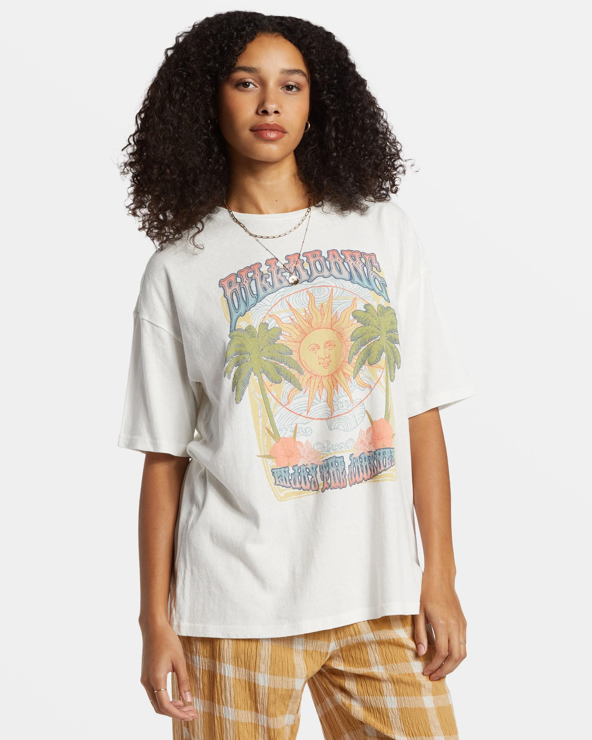 BILLABONG ENJOY THE JOURNEY WOMENS TEE - SALT CRYSTAL WHITE