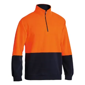 Bisley Hi Vis Polar Fleece Zip Pullover-(BK6889)