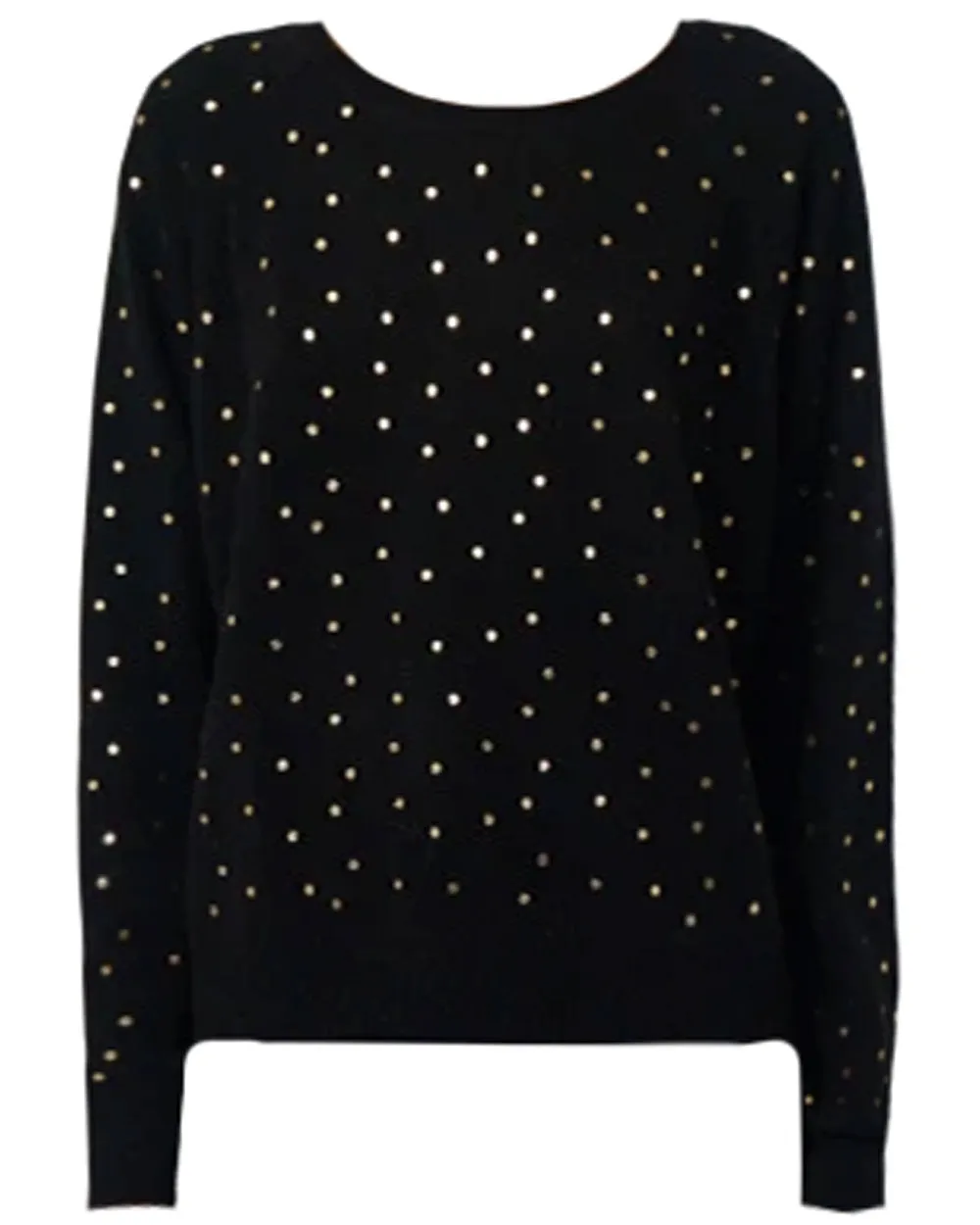 Black Gold Confetti Mini Spot Sweater