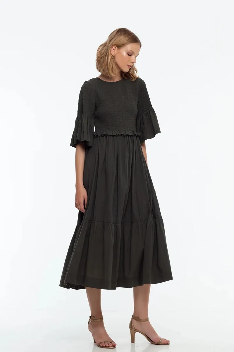 Blak - Salina Dress - Dark Olive