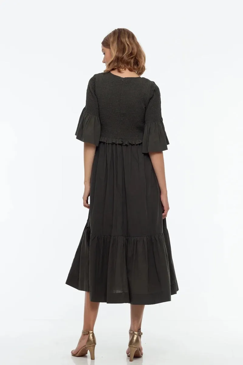 Blak - Salina Dress - Dark Olive