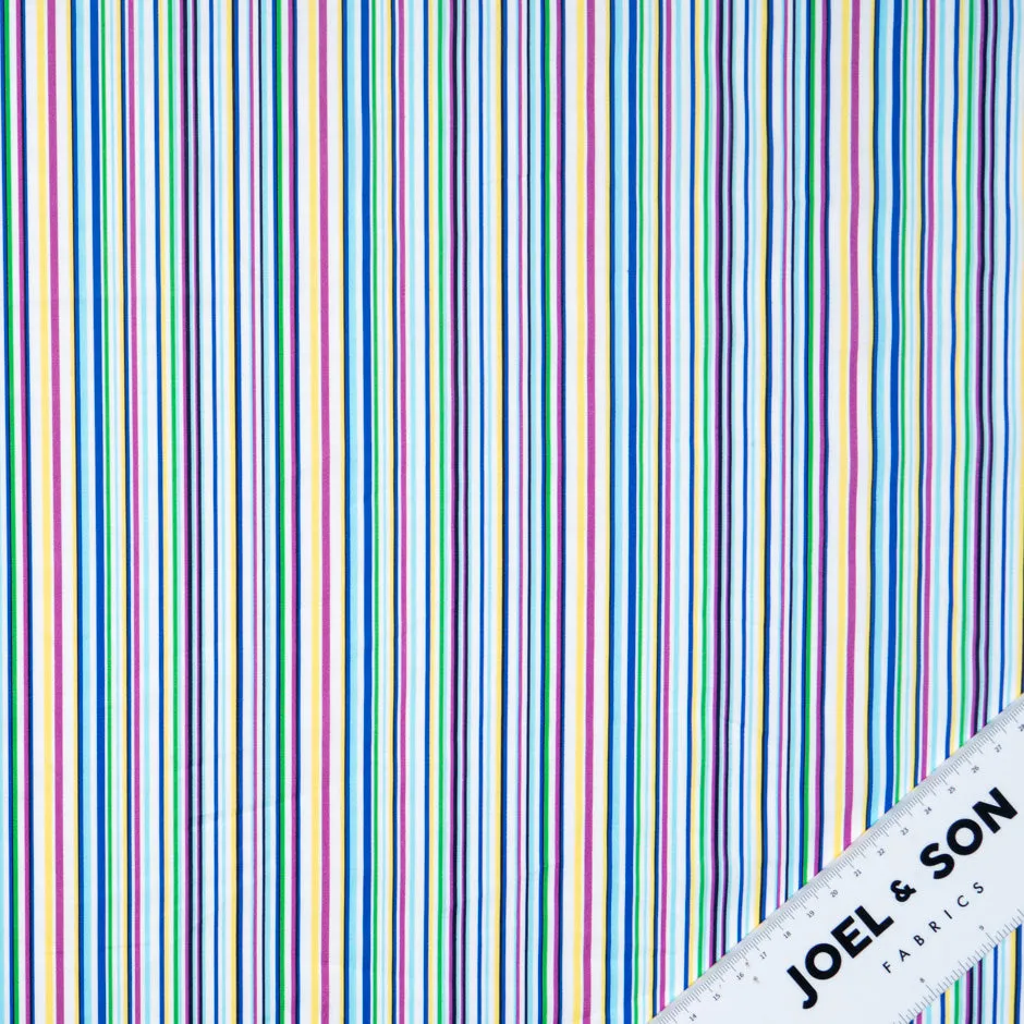 Bold Multi-Coloured Striped Pure Cotton