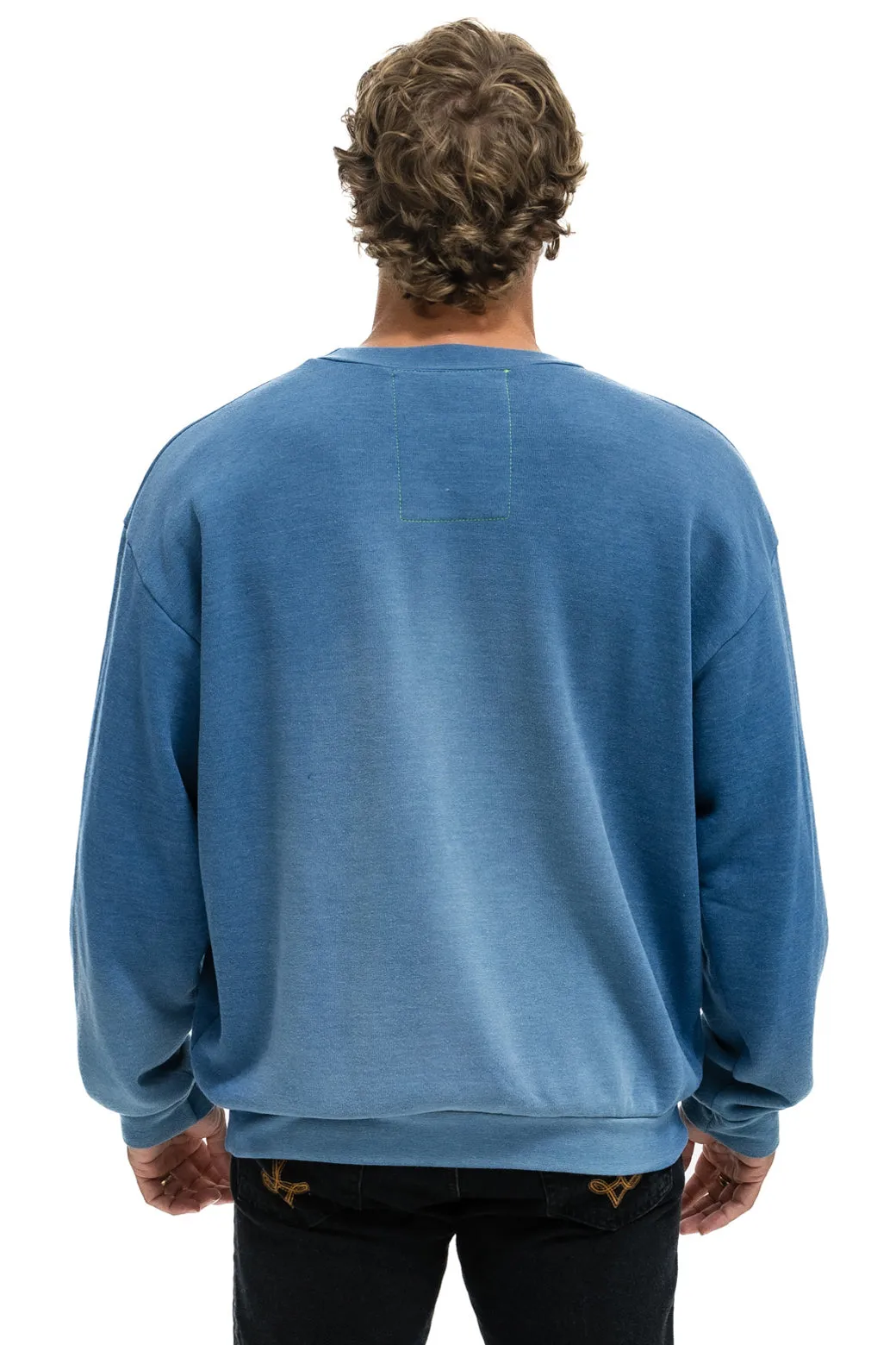 BOLT STITCH 2 RELAXED CREW SWEATSHIRT - FADED WATER