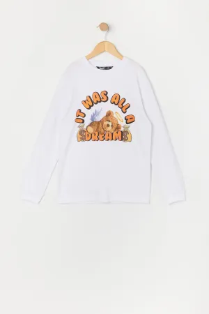 Boys Dream Bear Graphic Long Sleeve Top