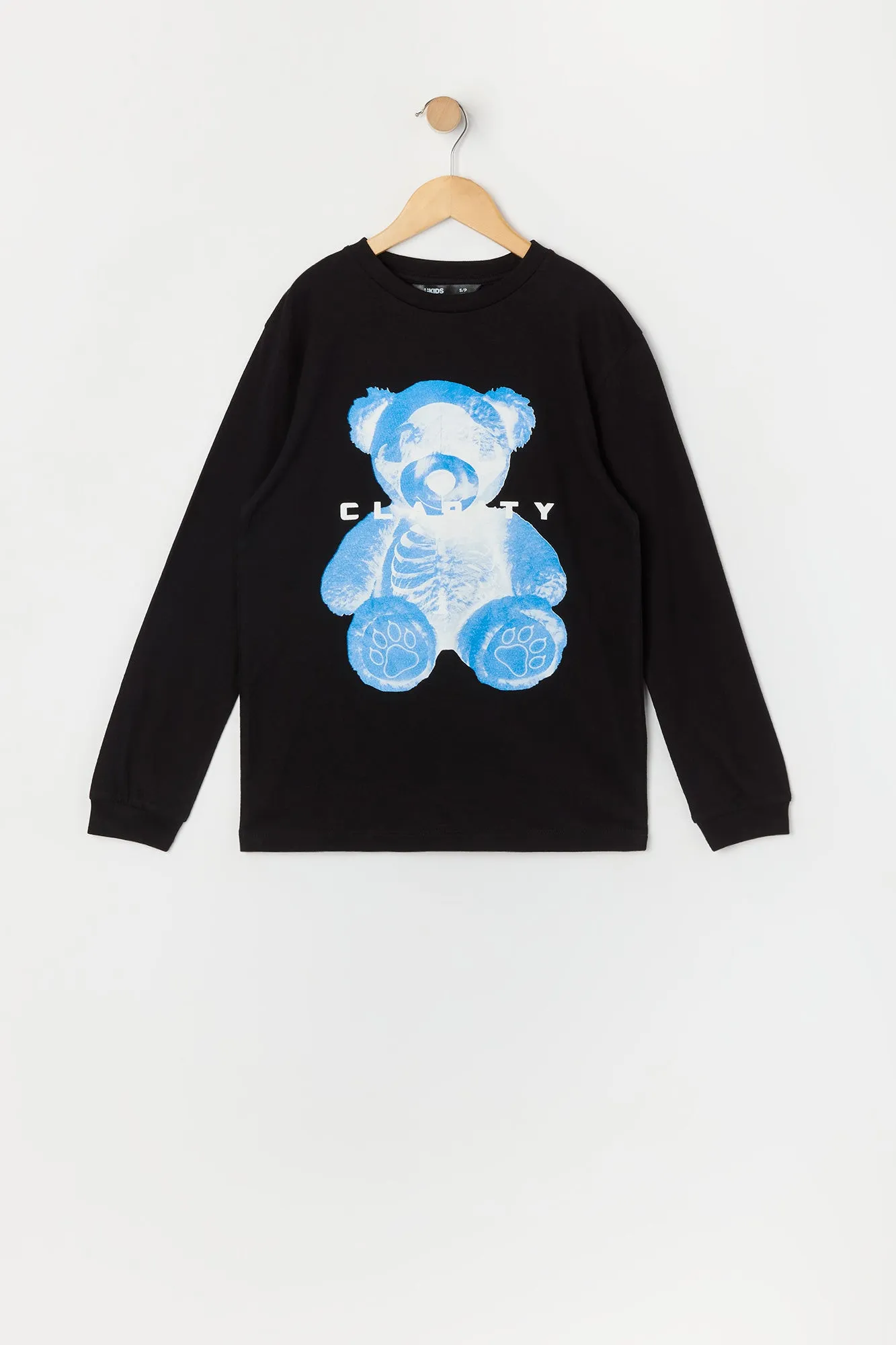 Boys X-Ray Bear Graphic Long Sleeve Top