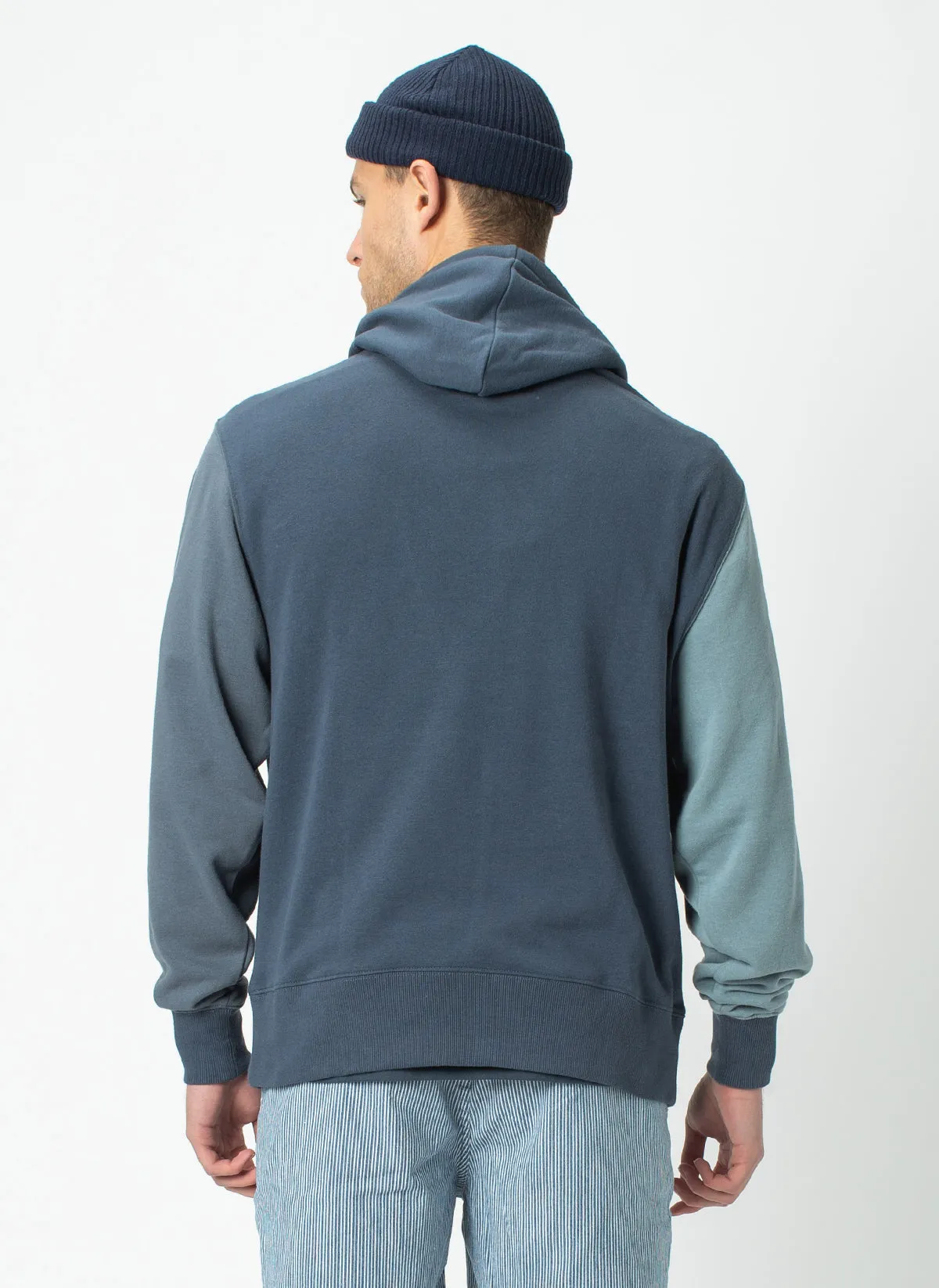 B.Quick Hood Sweatshirt Navy Panel