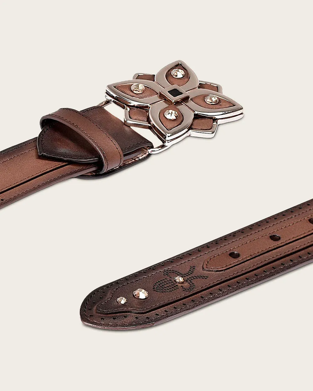 Brown minimalist belt