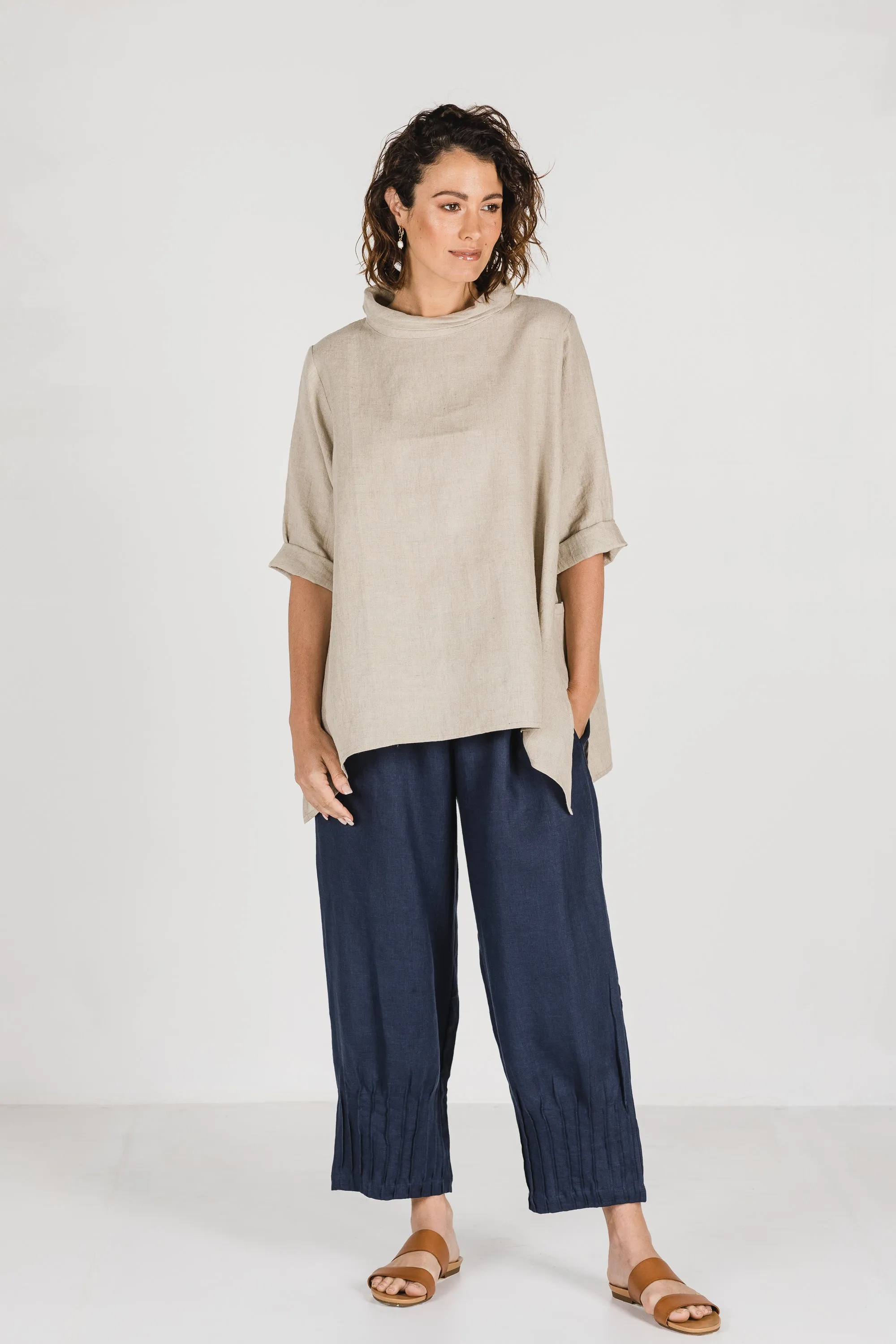 Caro Linen Top Natural