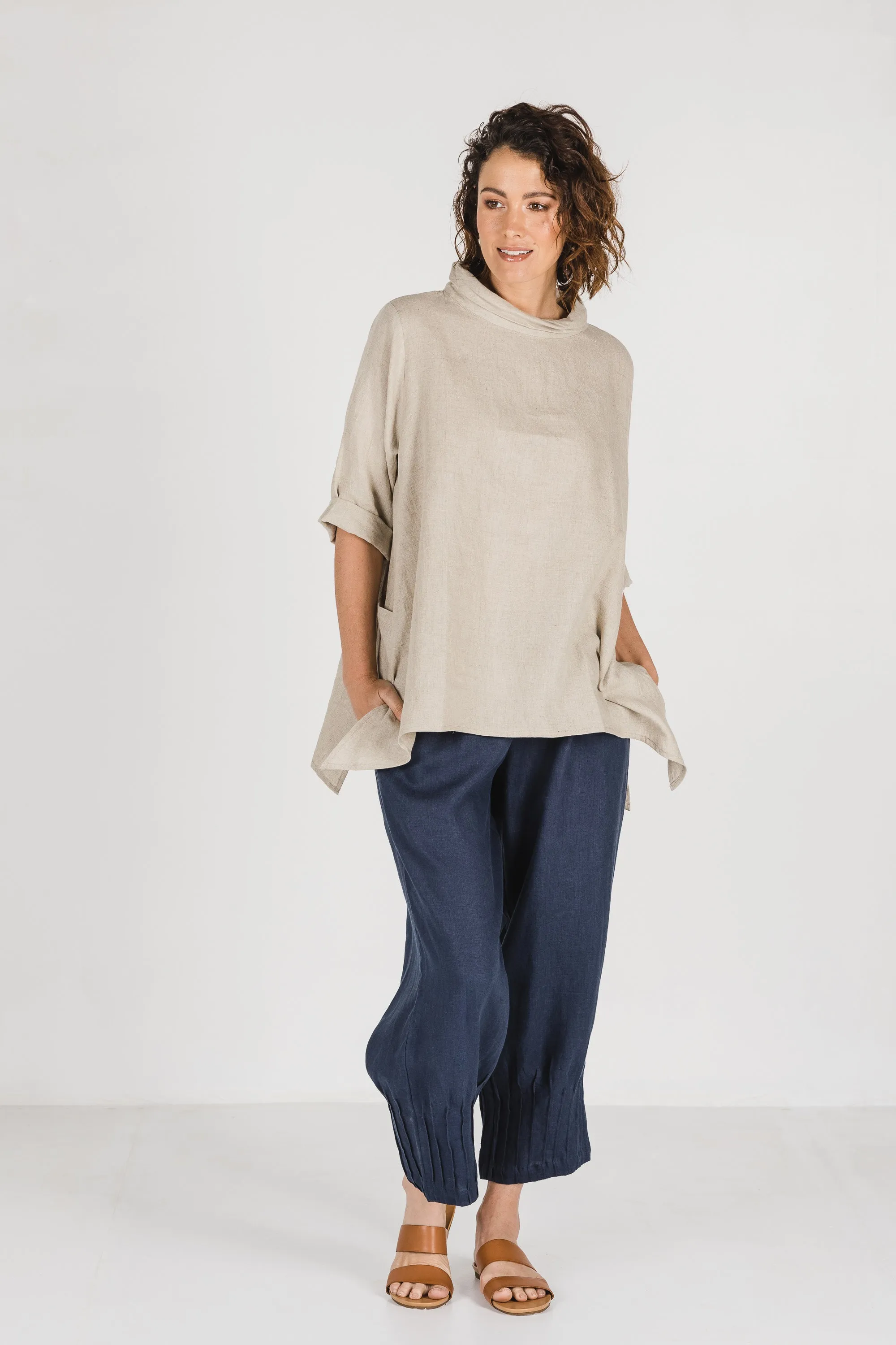 Caro Linen Top Natural