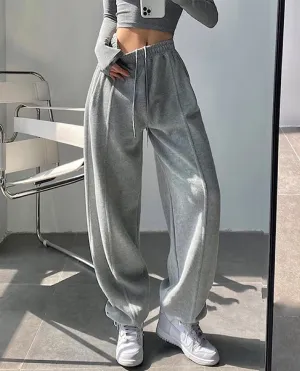 Cheyenne Solid Straight Leg High Waisted Sweatpants