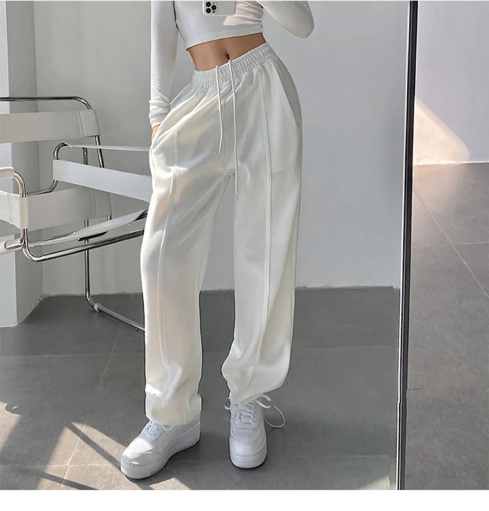 Cheyenne Solid Straight Leg High Waisted Sweatpants