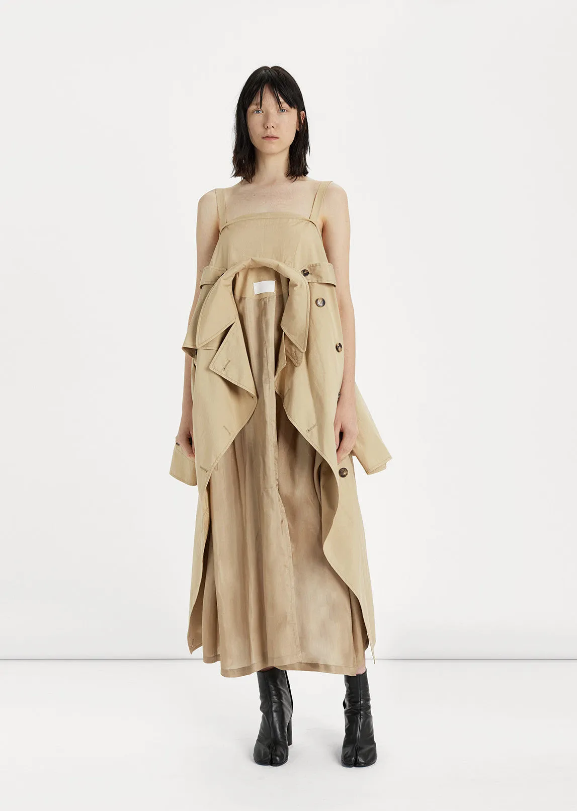 Convertible Popeline Trench Dress