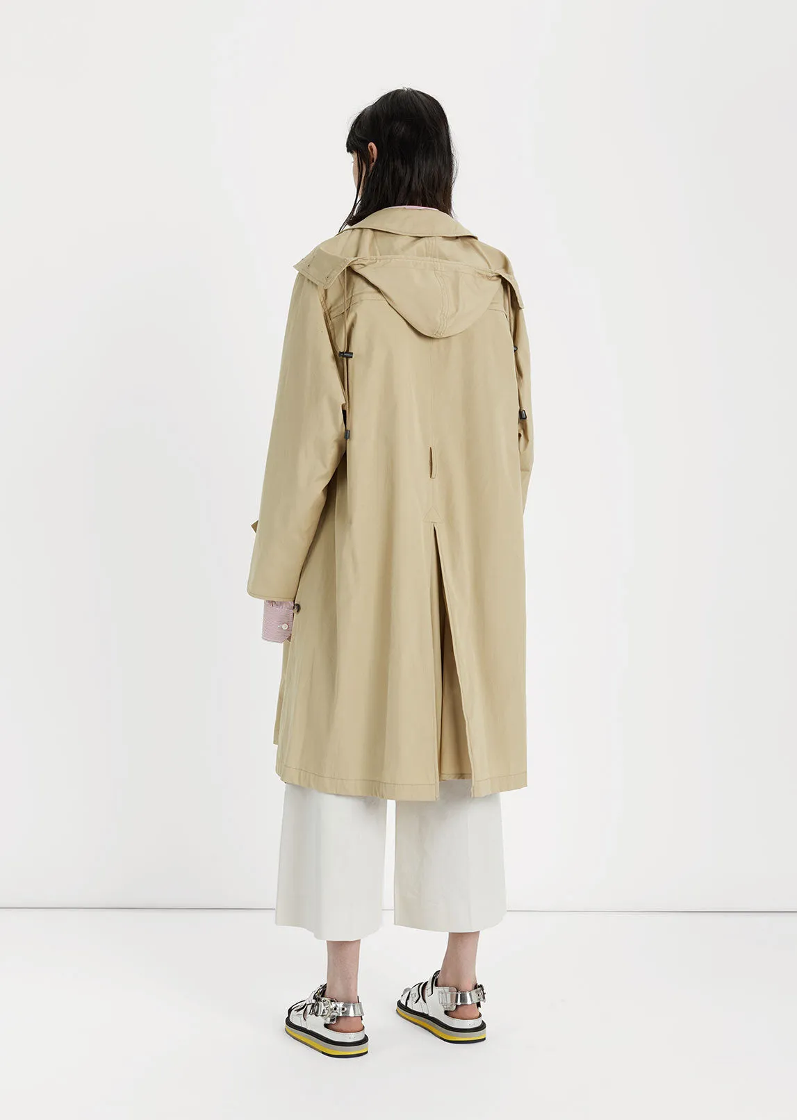 Convertible Popeline Trench Dress