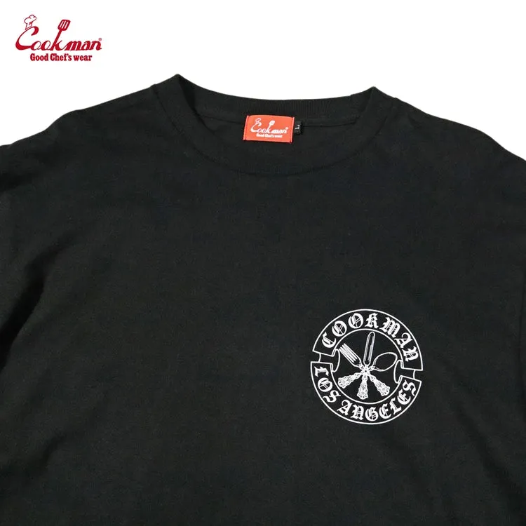 Cookman Long Sleeve Tees - Cutlery : Black