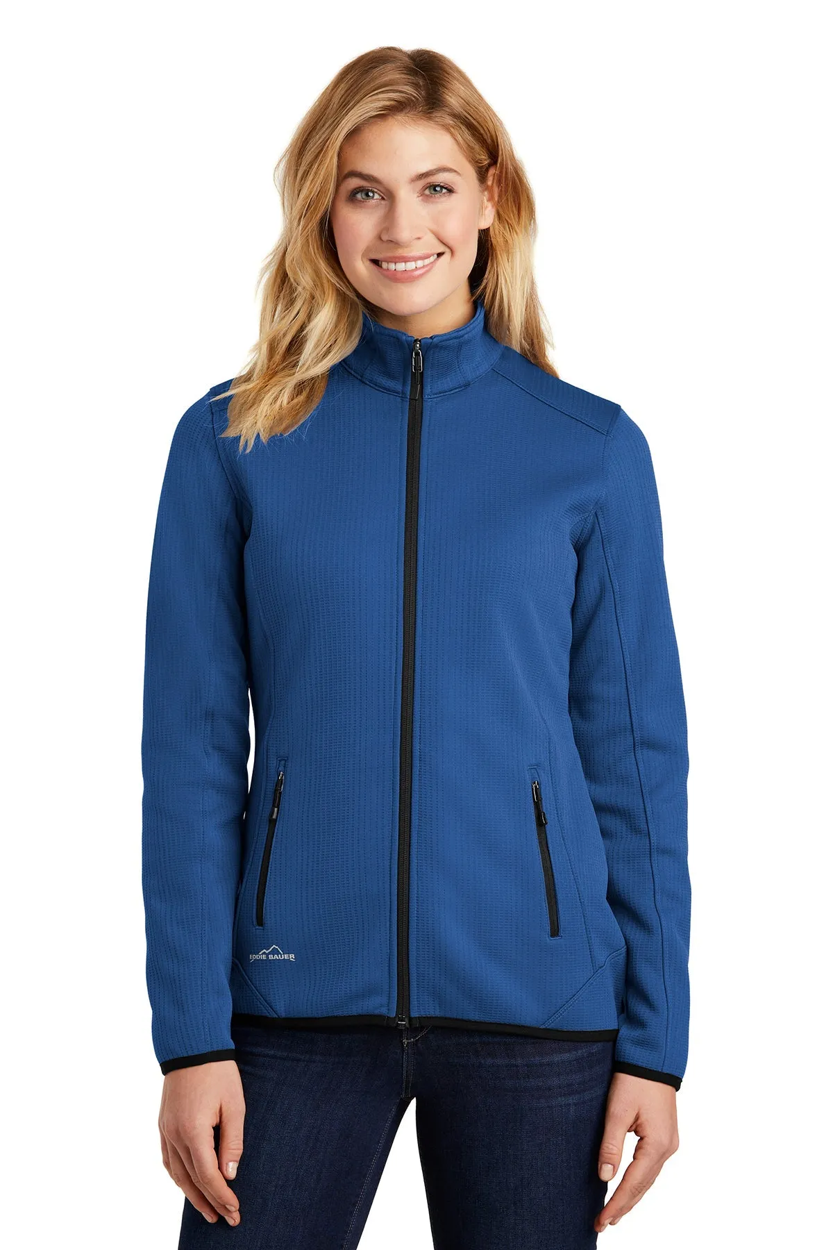 Eddie Bauer Ladies Dash Customized Fleece Jackets, Cobalt Blue