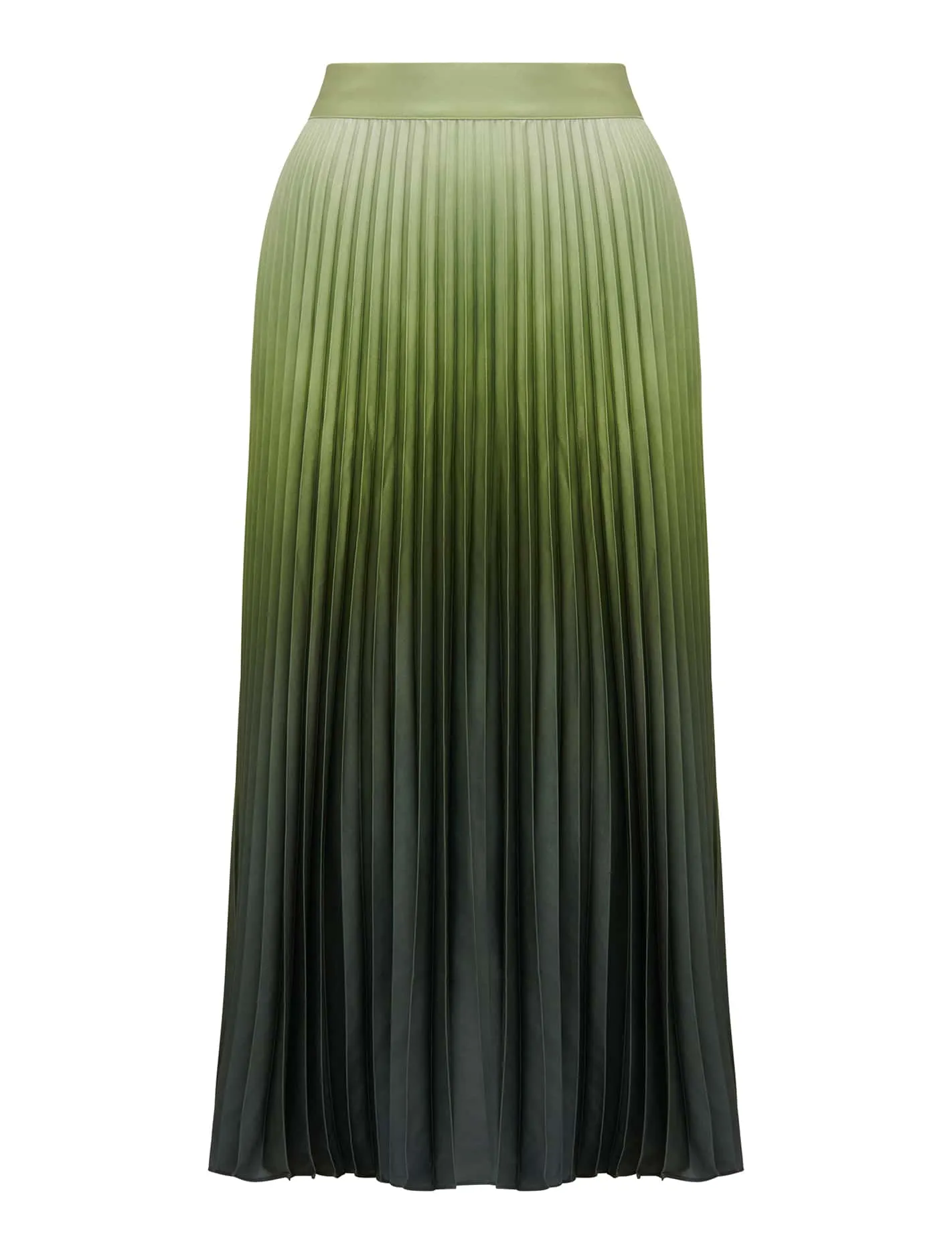 Evangeline Satin Pleated Maxi Skirt