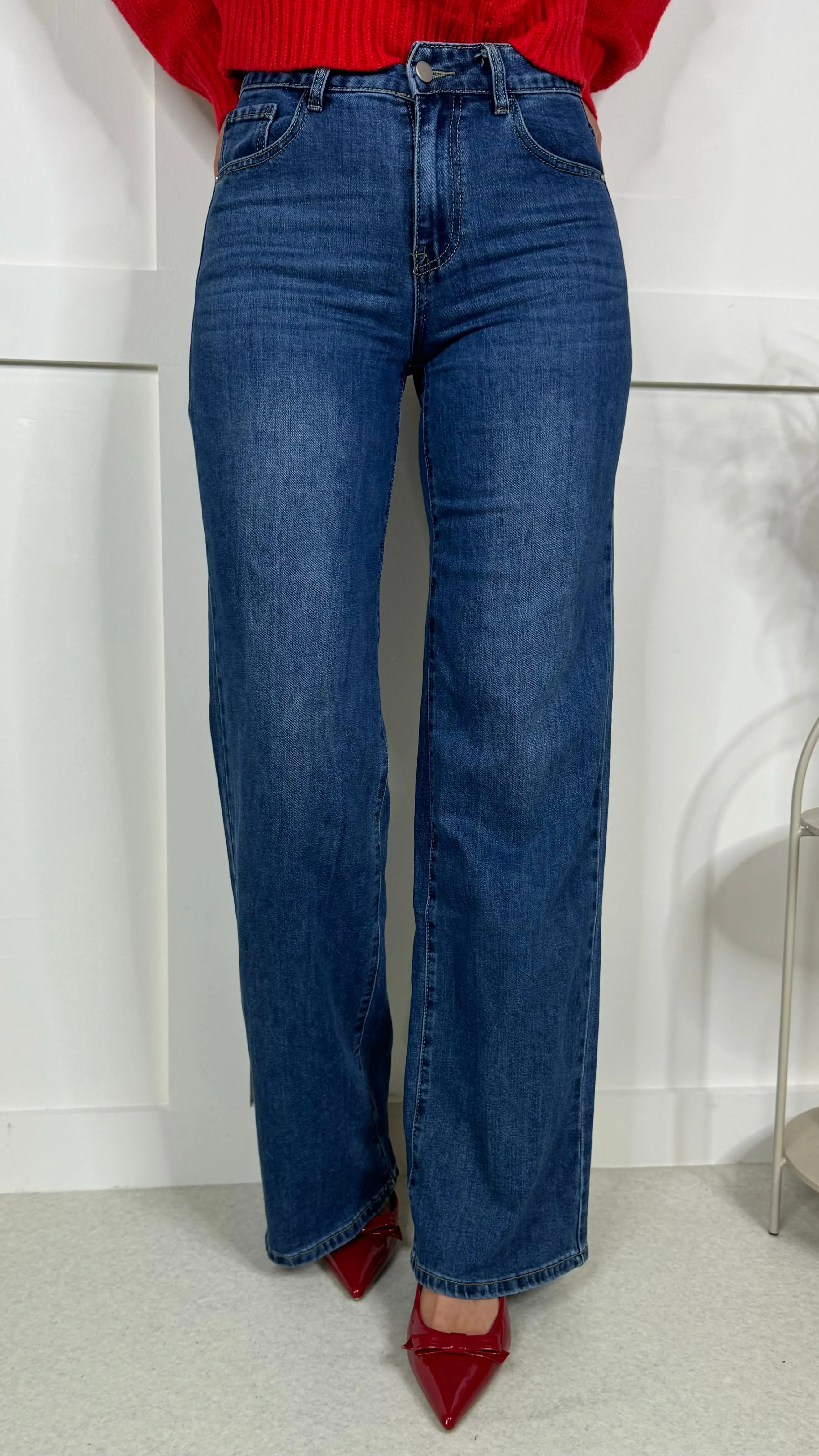 Fallon Blue Wide Leg Jeans