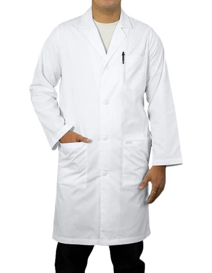 Free Embroidery Unisex Classic Long White Lab Coat