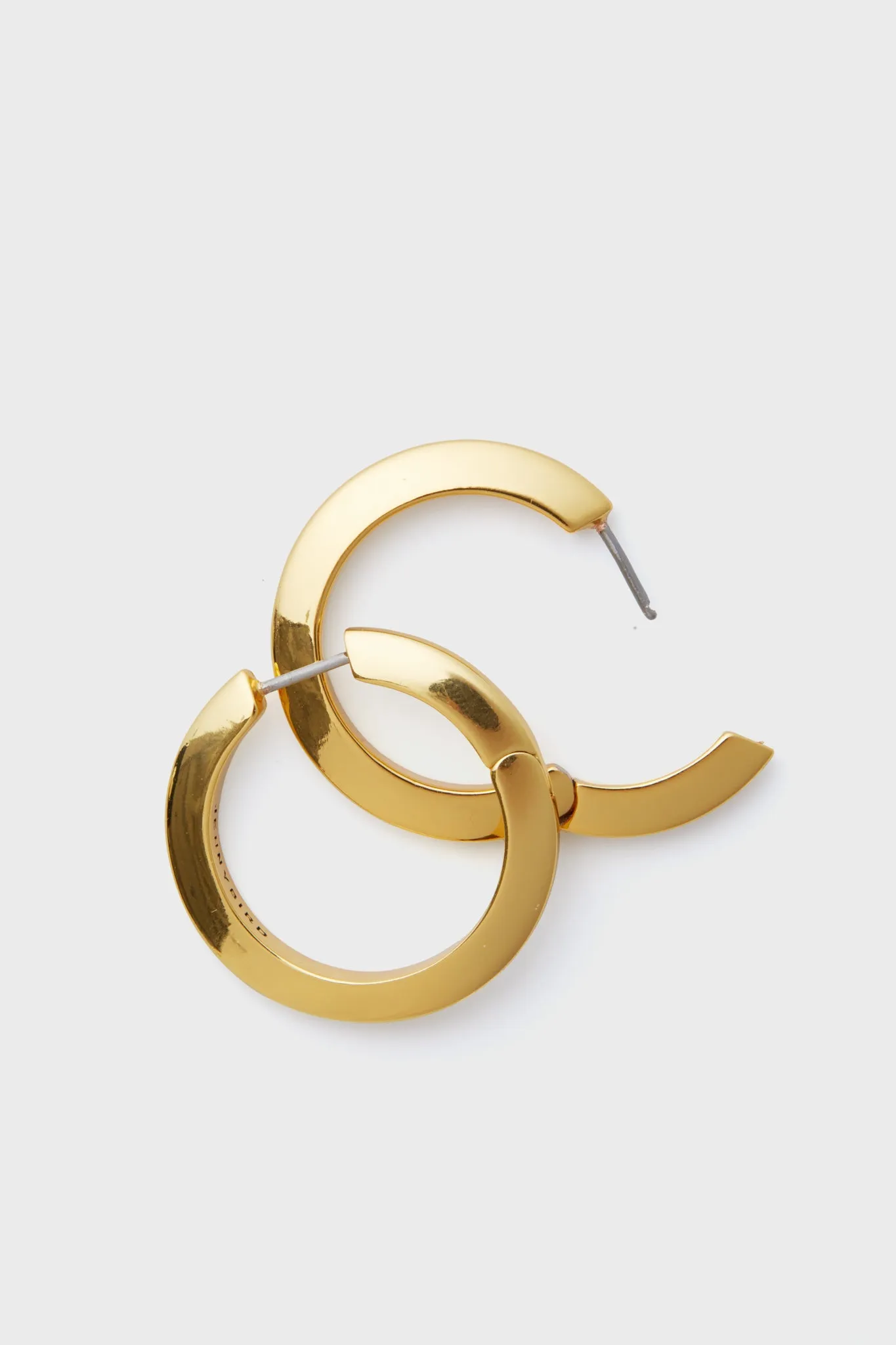 Gold Toni Hinged Hoop Earrings