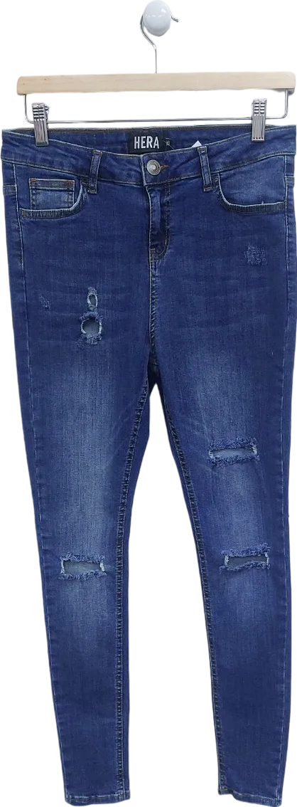 Hera Blue Distressed Skinny Jeans W30 S