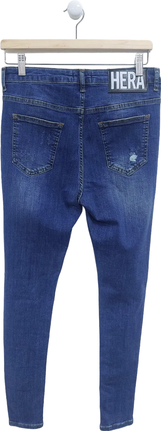 Hera Blue Distressed Skinny Jeans W30 S