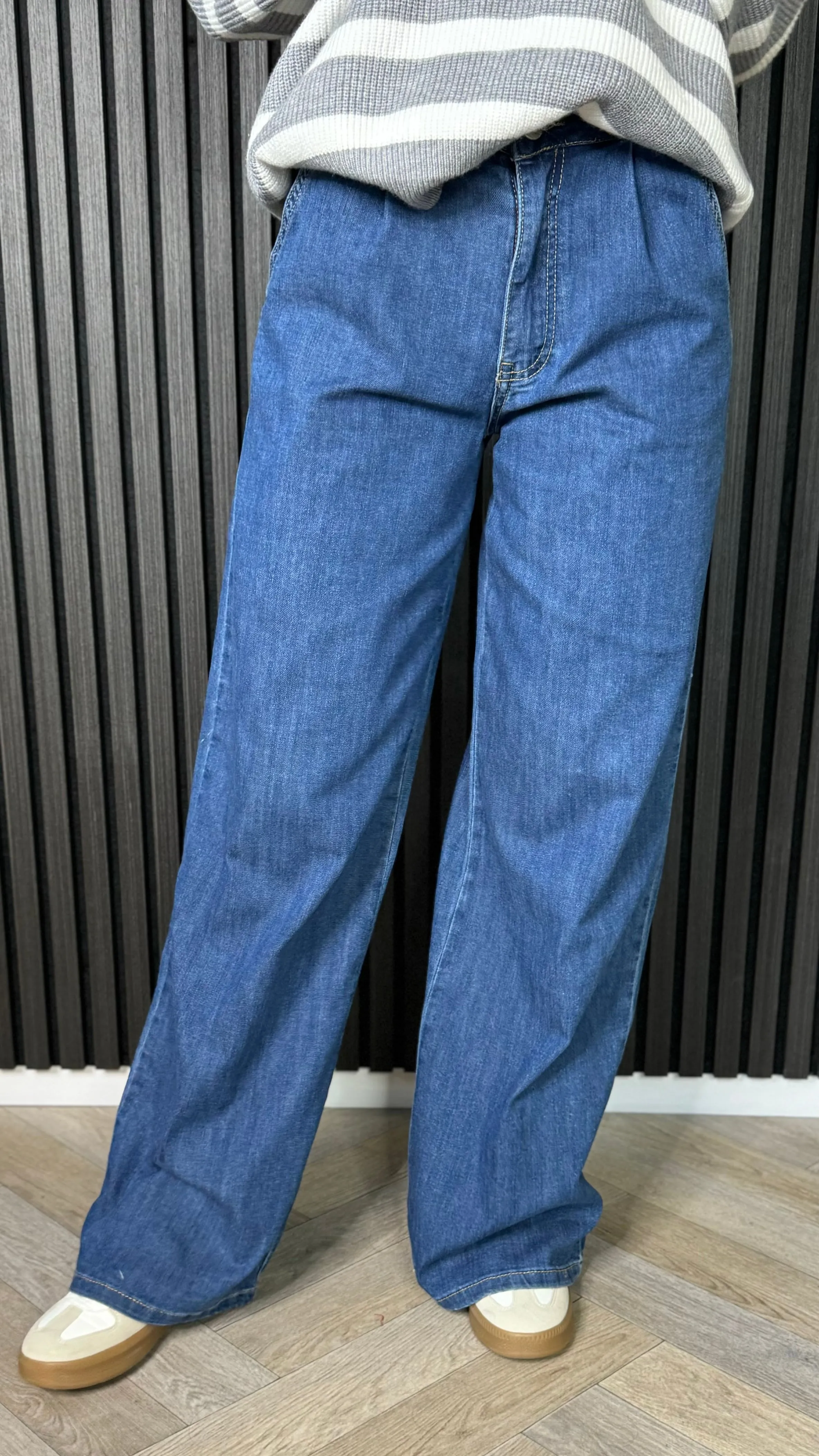 Hunter Dark Blue Wide Leg Jeans