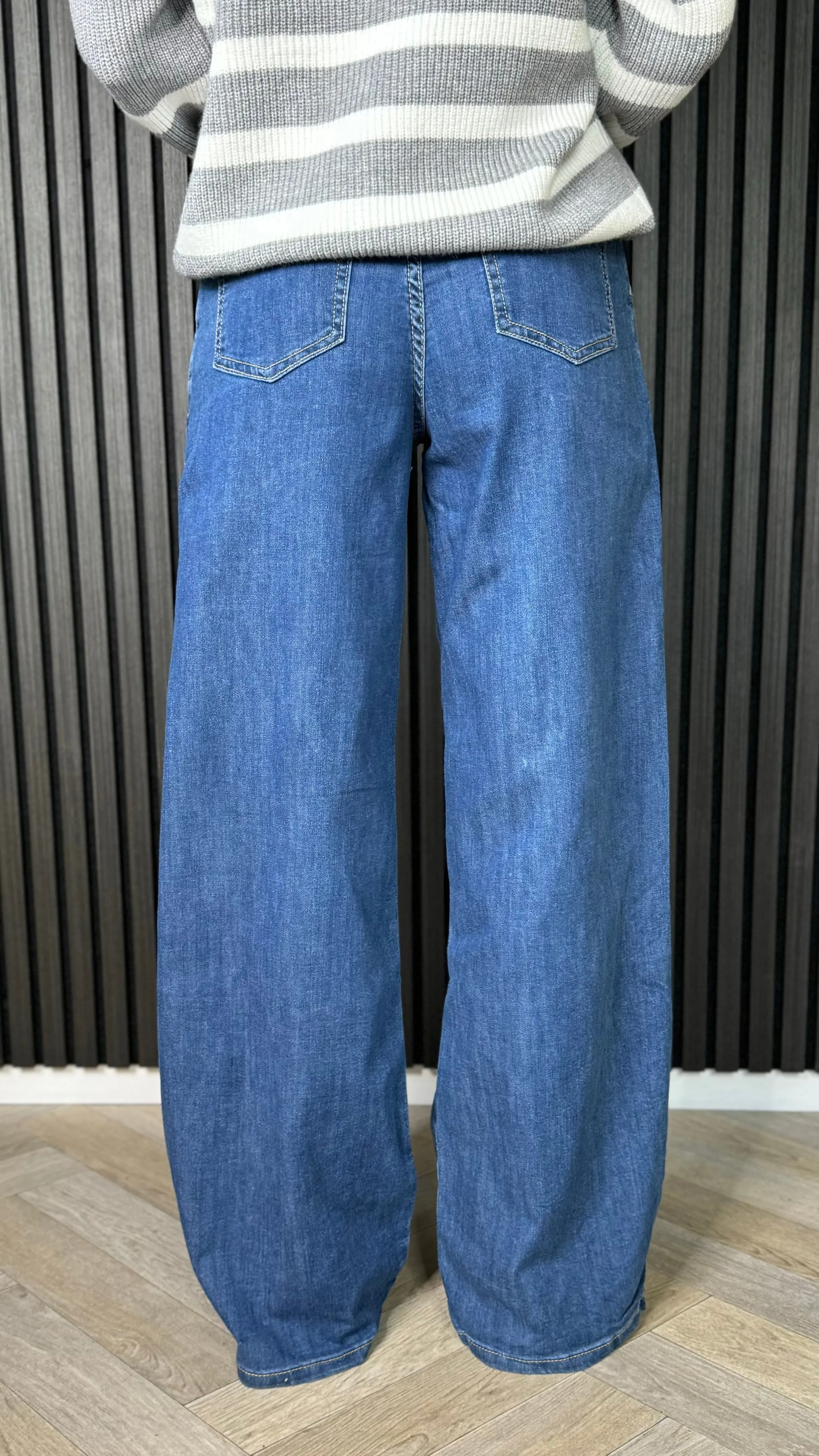 Hunter Dark Blue Wide Leg Jeans