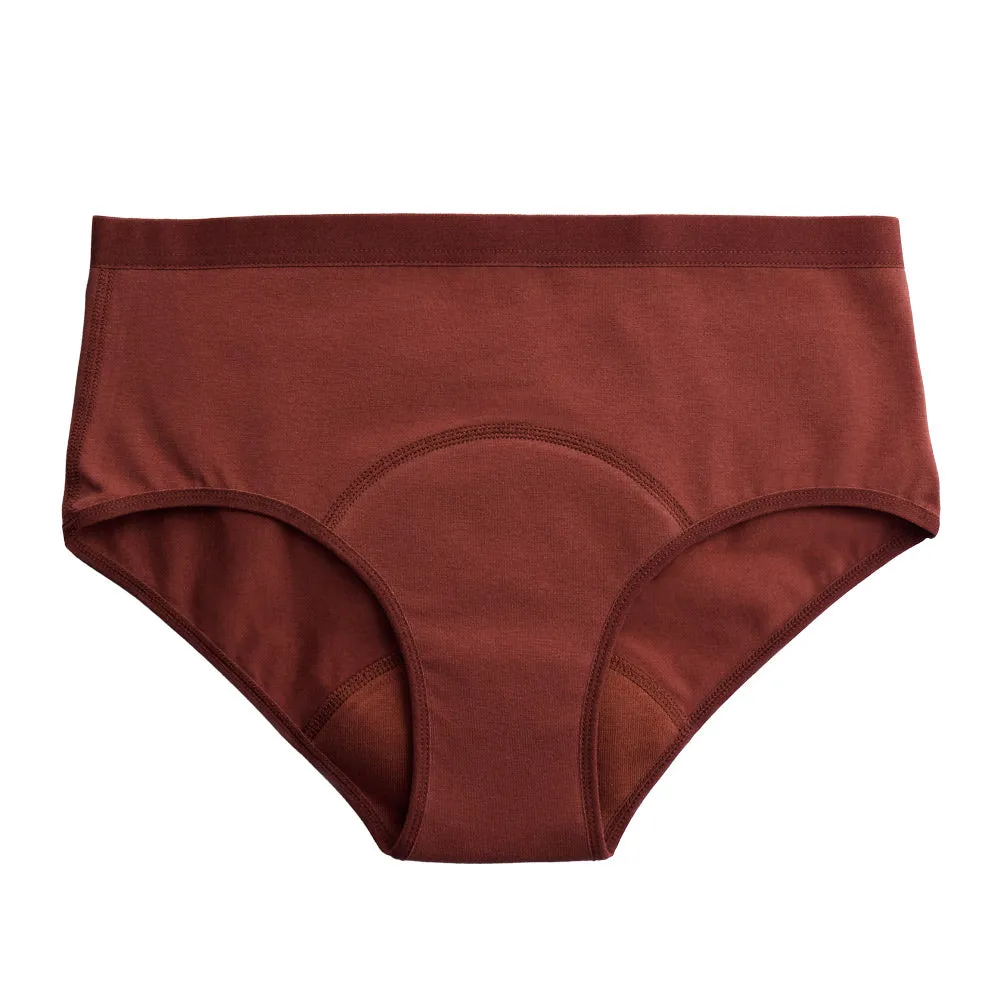 Imse Vimse Hipster Light Flow Period Pants - Rusty Bordeaux