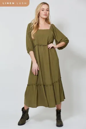 Isle Of Mine - Vera Tiered Maxi - Evergreen