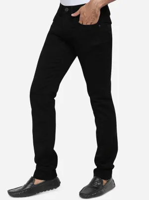 Jet Black Washed Slim Fit Jeans | JadeBlue