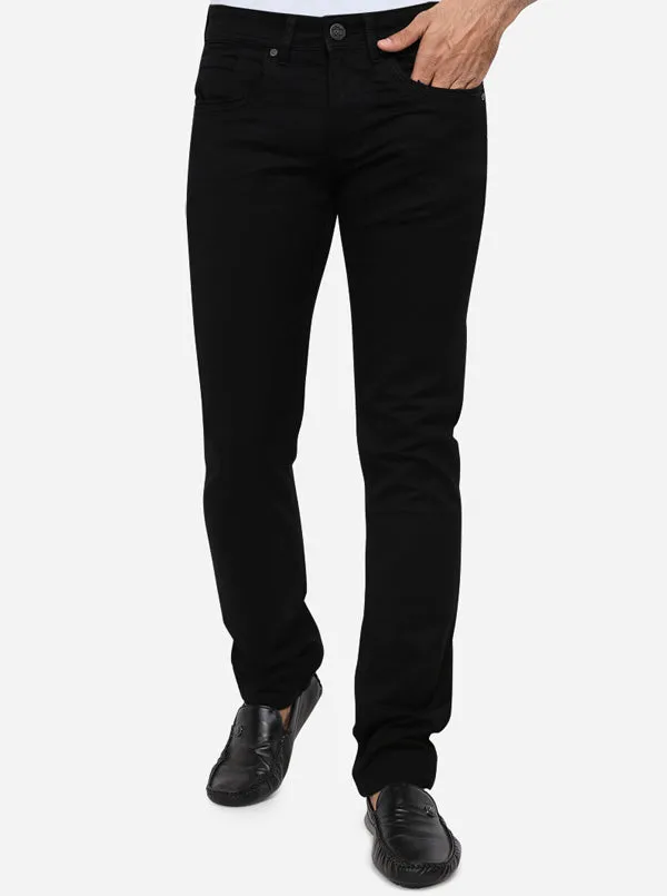 Jet Black Washed Slim Fit Jeans | JadeBlue