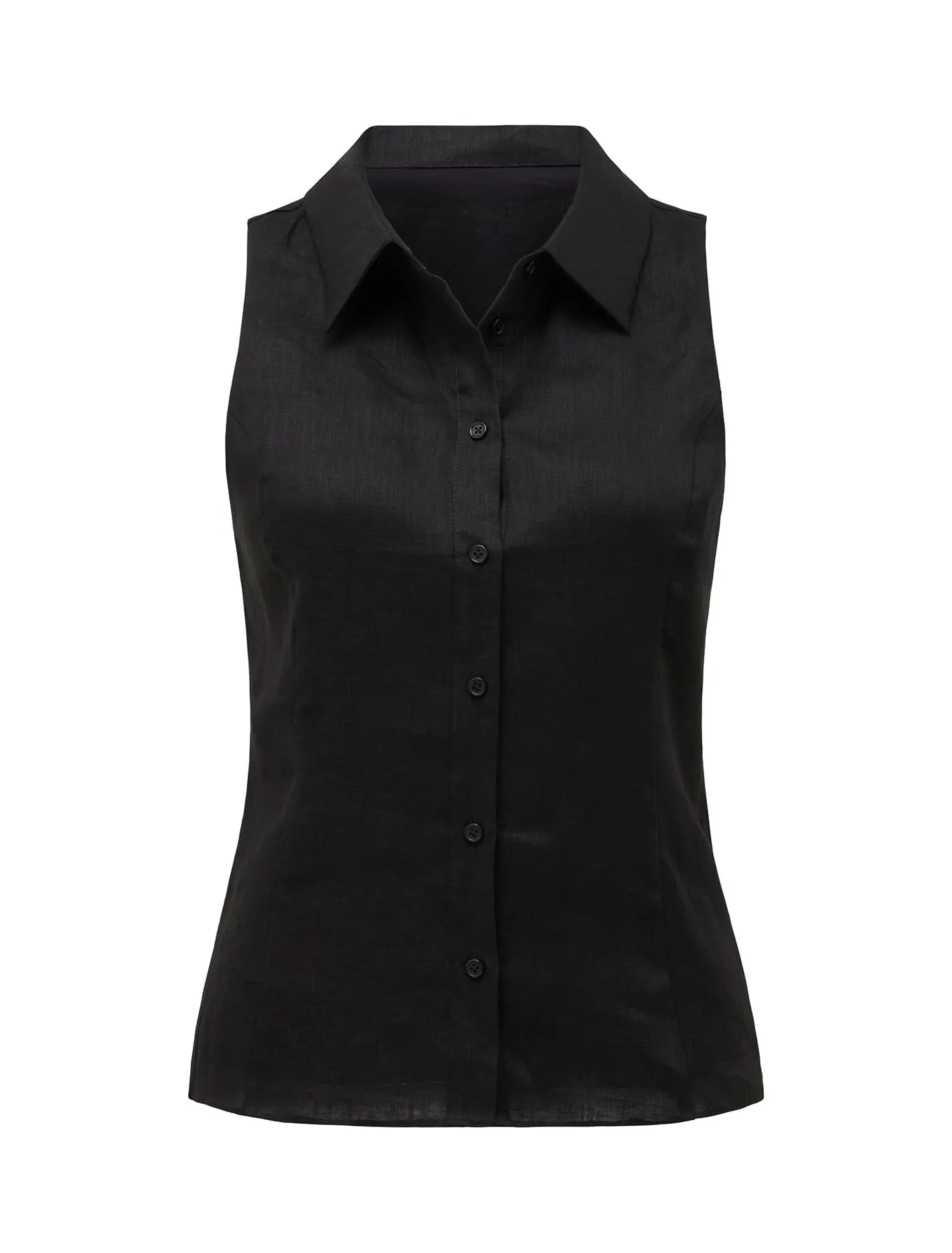 Kathleen Linen Sleeveless Shirt