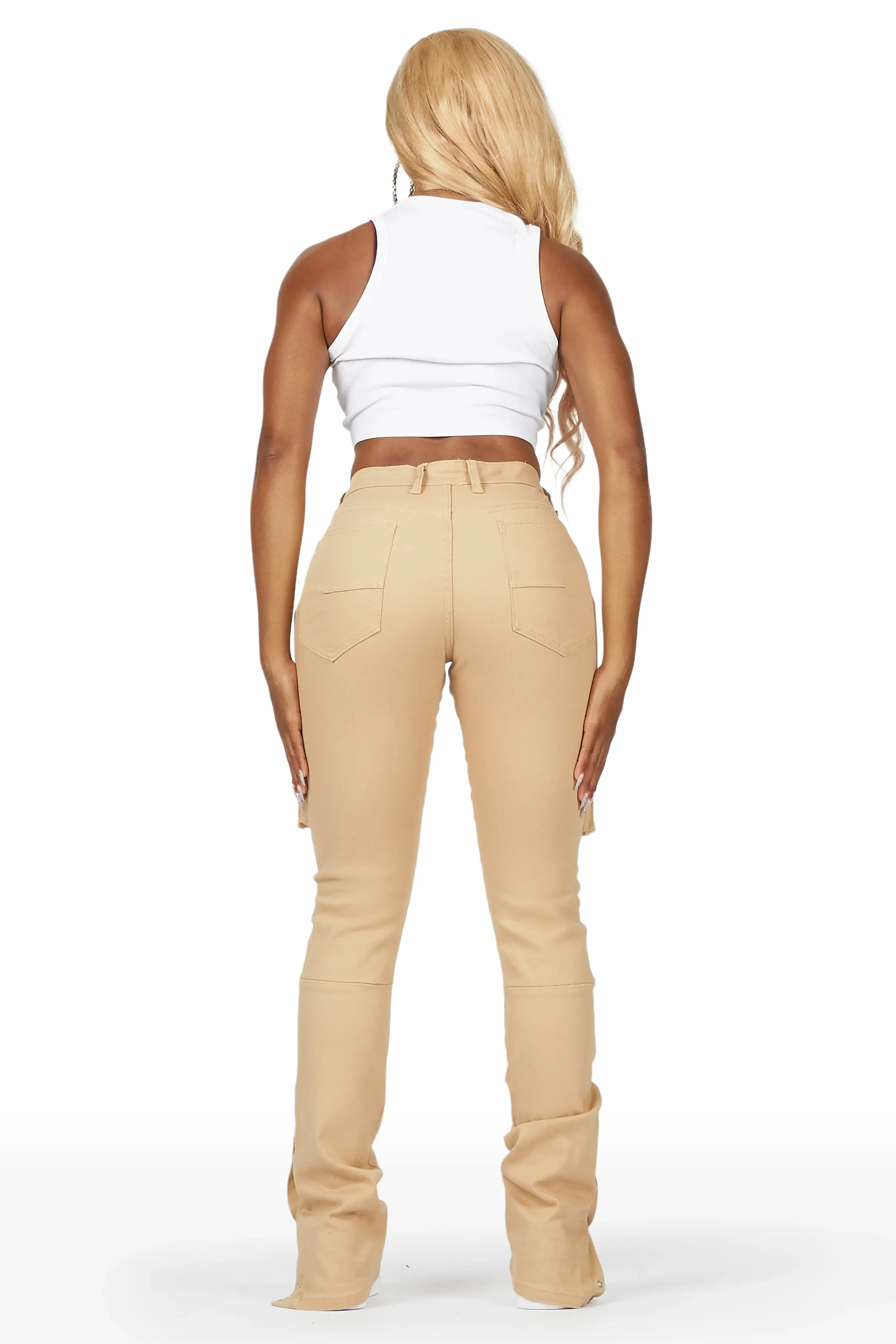 Kathryn Tan Stacked Flare Jean