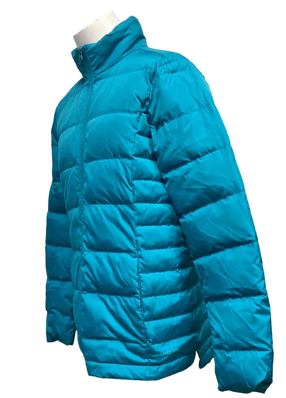 Land's End Women's WXR Down Puffer Jacket Spade Blue