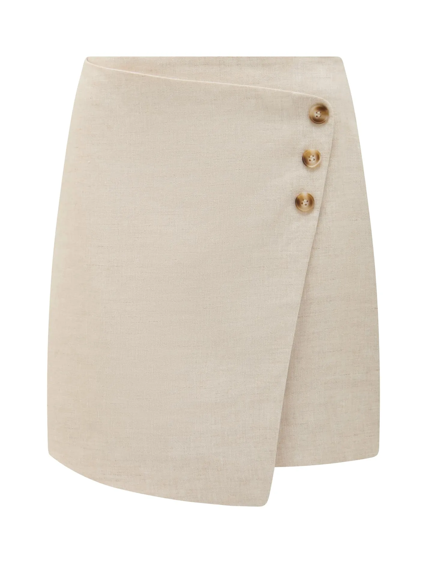 Lettie Linen Wrap Mini Skirt