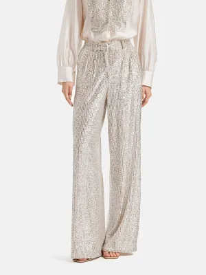 Light Luxury Sequin Wide-Leg Pants