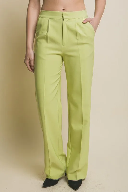 Lime Regular-Fit Dress Pants