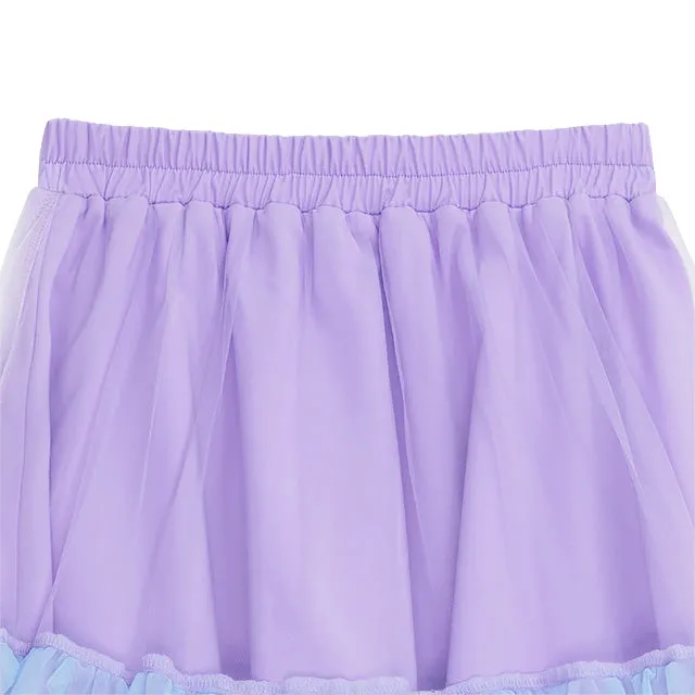 Listen Flavor purple tulle tiered skirt