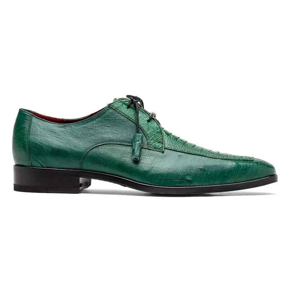 Marco Di Milano Andretti Dress Green Ostrich Leg Shoes