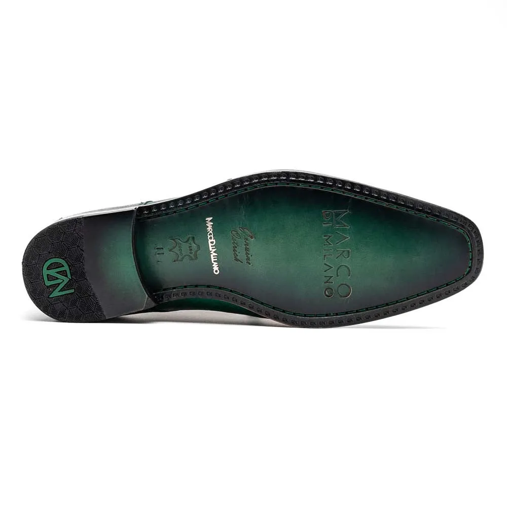 Marco Di Milano Andretti Dress Green Ostrich Leg Shoes