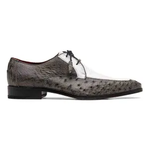 Marco Di Milano Andretti Dress White / Grey Ostrich Leg Shoes