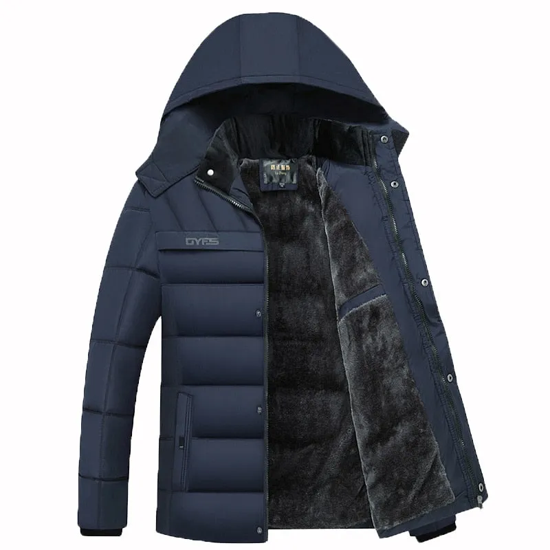 Men -20 Degree Thicken Warm Men Parkas Hooded  Jackets