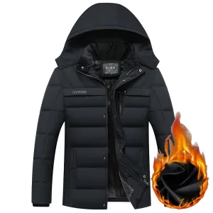 Men -20 Degree Thicken Warm Men Parkas Hooded  Jackets