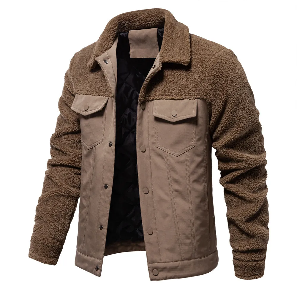 Men's Heavyweight Lined Zip Up Outerwear Jackets Warm Winter Coats for Men | JK815