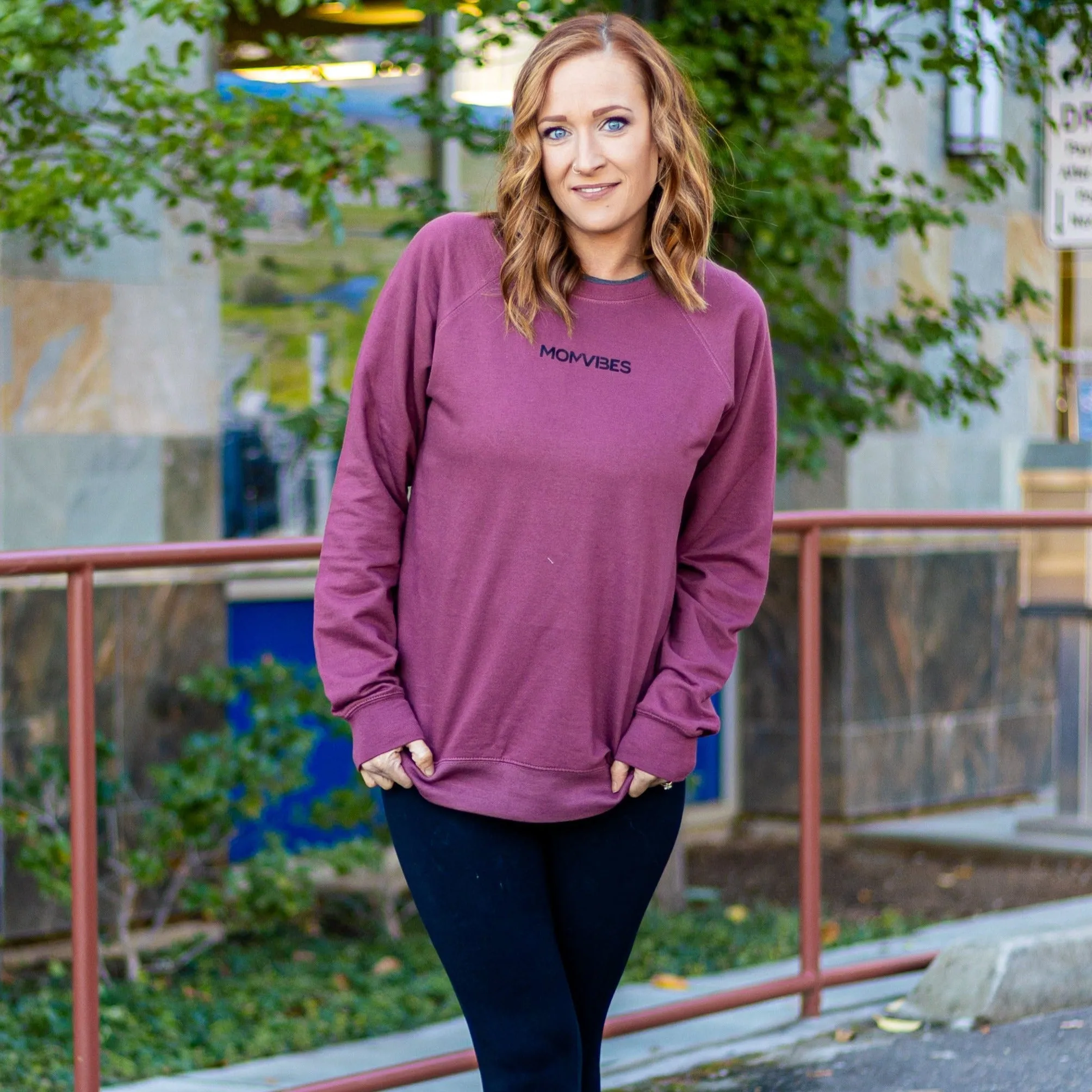 MomVibes Pull Over Crew Neck Sweatshirt