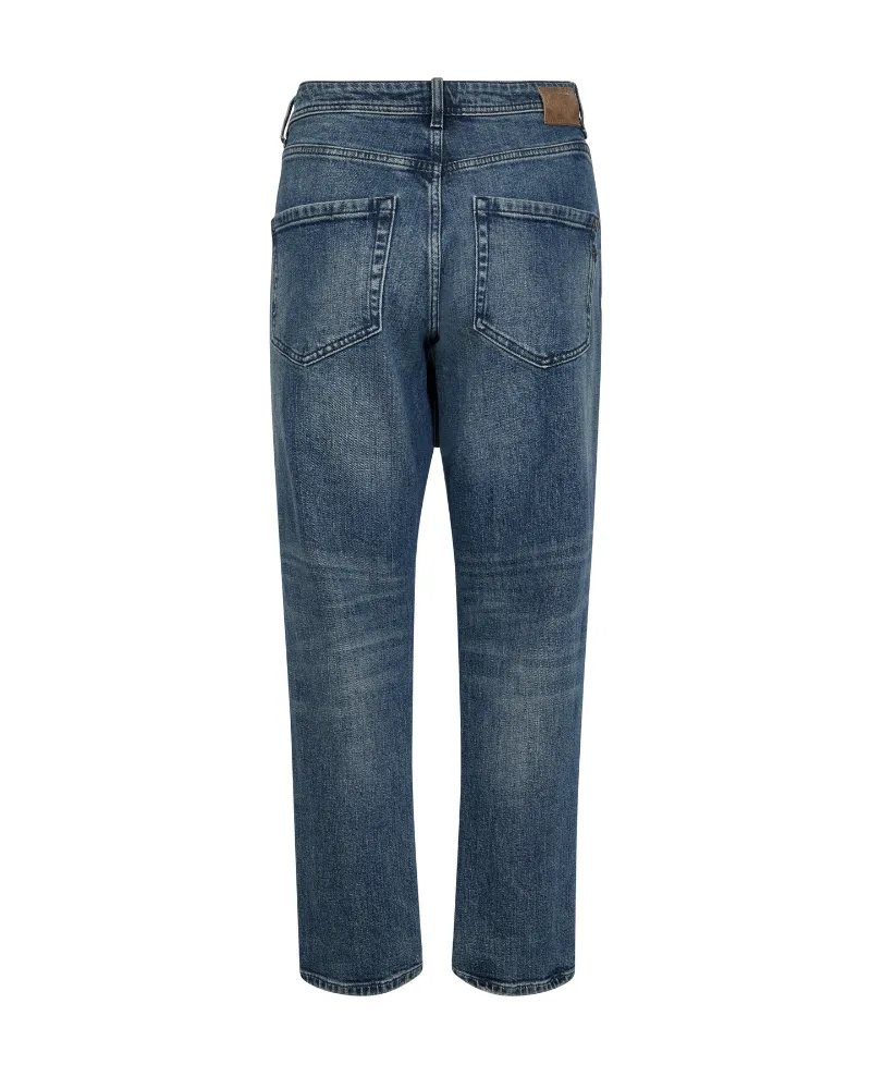 Mos Mosh Elly Galleon Blue Straight Ankle Jeans