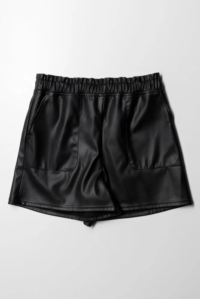 Paper-Bag Shorts Black